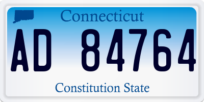 CT license plate AD84764