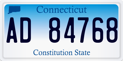 CT license plate AD84768
