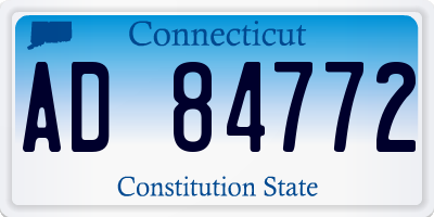 CT license plate AD84772