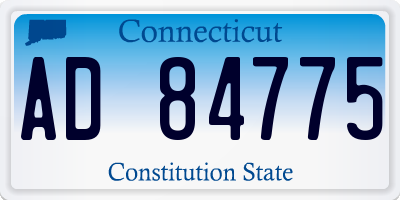 CT license plate AD84775