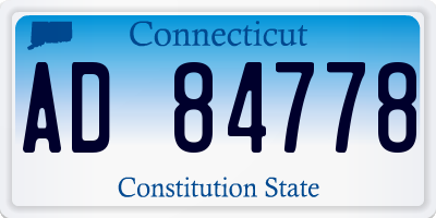 CT license plate AD84778