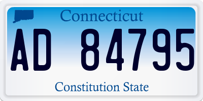 CT license plate AD84795