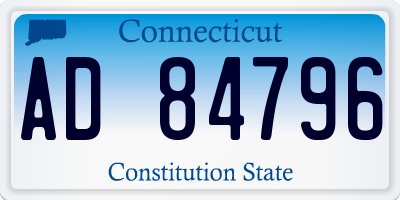 CT license plate AD84796