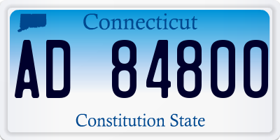 CT license plate AD84800
