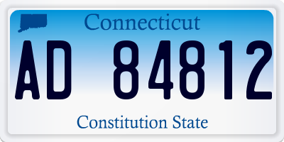 CT license plate AD84812