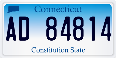 CT license plate AD84814