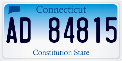 CT license plate AD84815