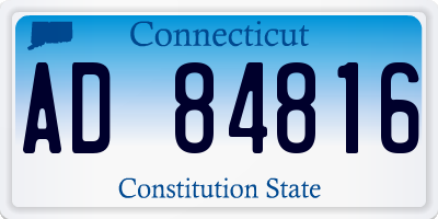 CT license plate AD84816
