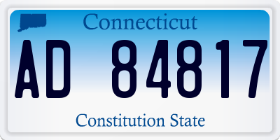 CT license plate AD84817
