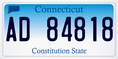 CT license plate AD84818