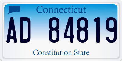 CT license plate AD84819