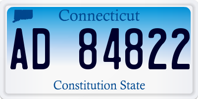 CT license plate AD84822