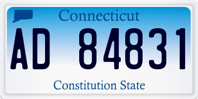 CT license plate AD84831