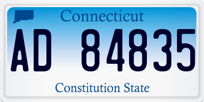 CT license plate AD84835