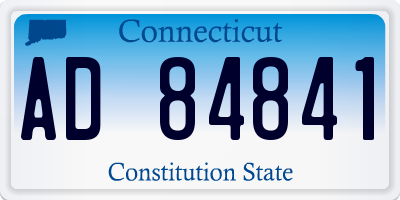 CT license plate AD84841
