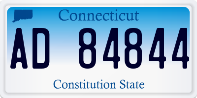 CT license plate AD84844