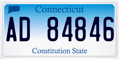 CT license plate AD84846