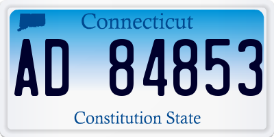 CT license plate AD84853