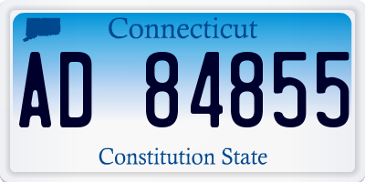 CT license plate AD84855