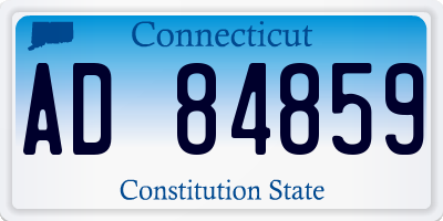 CT license plate AD84859