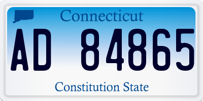 CT license plate AD84865