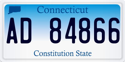 CT license plate AD84866