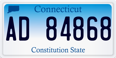 CT license plate AD84868