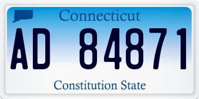 CT license plate AD84871