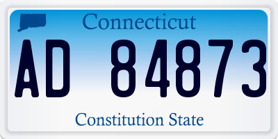 CT license plate AD84873