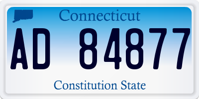 CT license plate AD84877