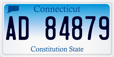CT license plate AD84879