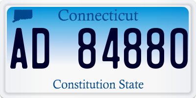 CT license plate AD84880