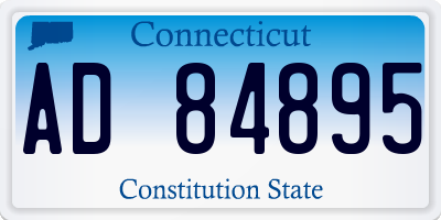 CT license plate AD84895