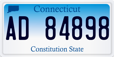 CT license plate AD84898