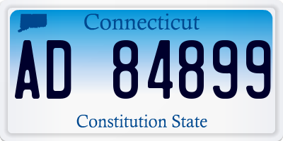 CT license plate AD84899
