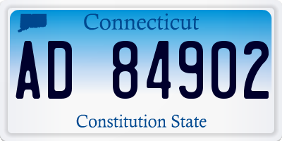 CT license plate AD84902