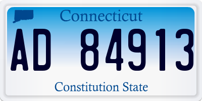 CT license plate AD84913