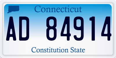 CT license plate AD84914