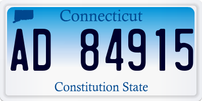 CT license plate AD84915