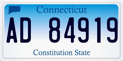 CT license plate AD84919