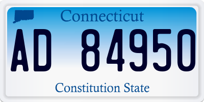CT license plate AD84950