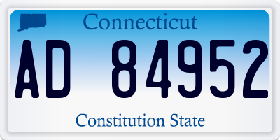 CT license plate AD84952