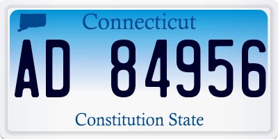 CT license plate AD84956