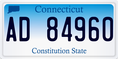 CT license plate AD84960