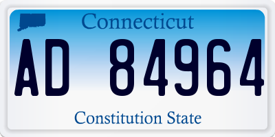 CT license plate AD84964
