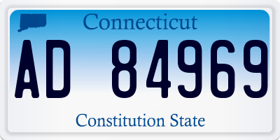 CT license plate AD84969
