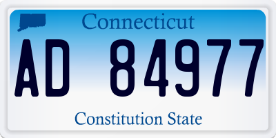 CT license plate AD84977