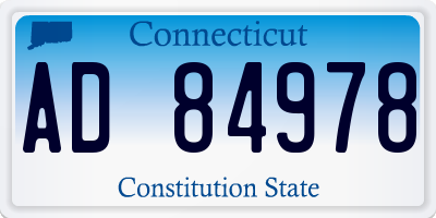 CT license plate AD84978