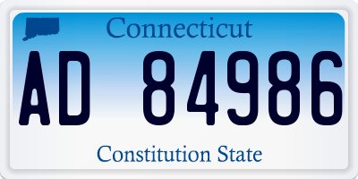 CT license plate AD84986
