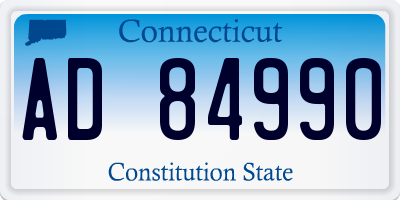 CT license plate AD84990